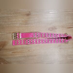 Authentic Y2K Hot Pink Double Grommet Belt